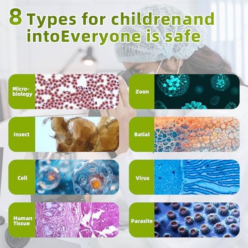 Microscope Slides with Specimens - 60 Prepared Slides for Kids, Teens & Adults, Biology & Microbiology Learning Kit (120 Microscope Slides with Specimens) - Image 4