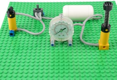 16pcs MOC Pneumatic Building Blocks Kit Pneumatic Switch Air Pump Hose Pipe Barometer Air Tank - Image 5