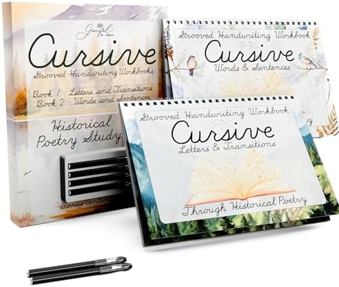 Graceful By Design Grooved Cursive Handwriting Workbook for Kids Ages 8-12 by GracefulByDesign