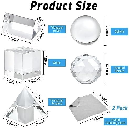 K9 Optical Crystal Photography Prism Set for Teaching Playing, 5 Pack - Image 2