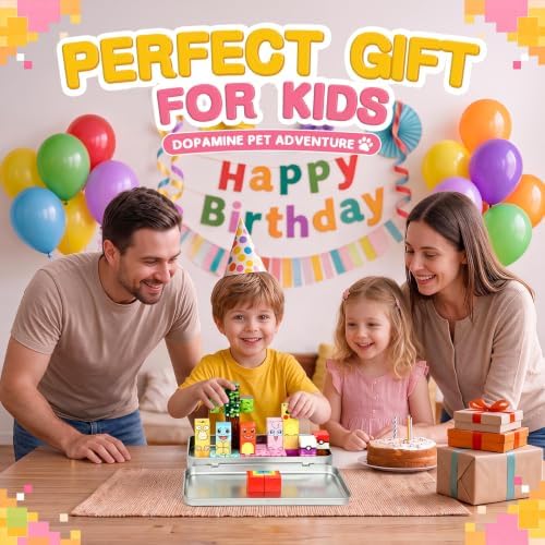 Pocket Cubes Magnetic Blocks & Magnetic Tiles, 35 PCS Voxel Dopamine Pet Building Cubes Set, STEM Construction Toys for Kids Ages 4-8, Mini Travel Toys for Toddlers 3-5, Montessori Sensory Gifts - Image 6