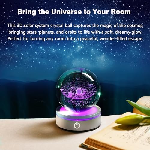 IFOLAINA 3D Solar System Crystal Ball Model Gift Space Astronomy Gift - Image 6