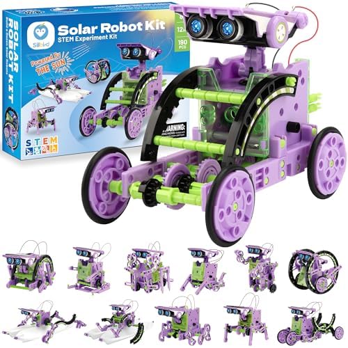 Bundle - 2 Items: Sillbird Solar Building Robot Kit Christmas STEM Gift for Boys Aged 8-14, 12-in-1 DIY Science Educational Toys for Kids Birthday - Image 7