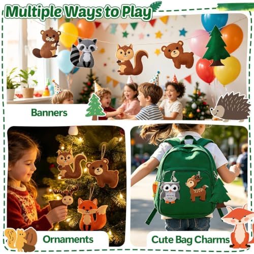 CiyvoLyeen Woodland Animal Sewing Kit for Ages 8-12 Felt Sewing Craft 12Pcs - Image 5