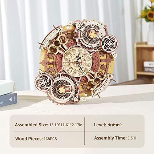 ROKR 3D Wooden Puzzle for Adults Bundle Marble Run & Vintage Puzzle Clock & Treasure Box for Family - Image 5