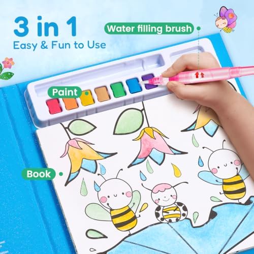 JoyCat Paint with Water Coloring Books for Toddlers (Bugs & Blossoms) - Image 5