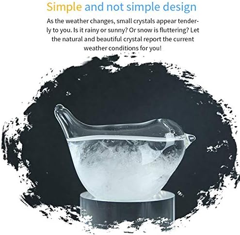 Hovico Storm Glass Weather Forecaster, Water Drop Weather Predictor, Drop-Shaped Glass Barometer, Home and Office Decorative Glass Bottles (B) - Image 4