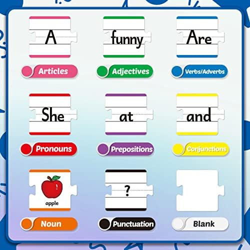 Aizweb Sentence Building Games,Phonics Puzzles for Kids Ages 5-8,Montessori Phonics Reading Learning Games,Learn to Read Part of Speech,Sight Words&Grammar,Speech Therapy Special Education Toy - Image 4