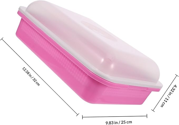 BESTonZON Sprouting Tray with Lid Bean Sprout Mesh Growing Container Microgreens Nursery Tray for Indoor Seed Germination and Vegetable Sprouting
