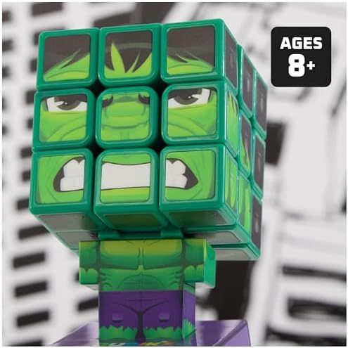 Rubik’s Cube, Hulk Cuber, Marvel Collectible Fidget Toy & Desk Decor, Challenging Brain Teaser for Fans of Marvel Rivals & Action Movies, for Ages 8 & Up (Pack of 4) - Image 2