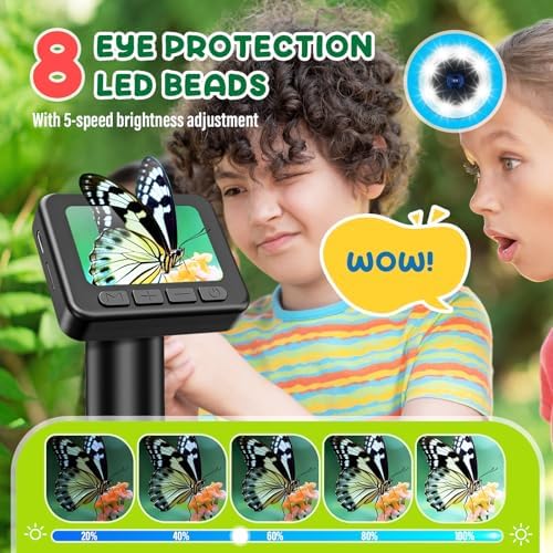 IMICHI Microscope for Kids 50X-1000X Magnification- 2 inch IPS HD Screen, 32GB storage Card, 1080P Video, 2-Hour Battery Life, Easy Carry, Slides Included - Perfect Science Kit Gift for Kids Ages 8-12 - Image 4