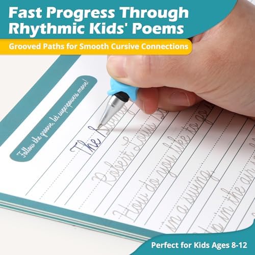 Grooved Cursive Handwriting Workbook for Kids-Reusable Magic Practice Book - Image 4