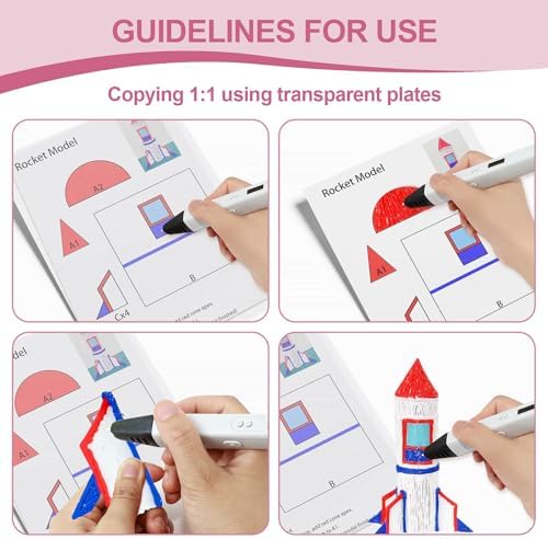 Dayker 3D Printing Pen Drawing Book, 40 Patterns Painting Graffiti Template - Image 3