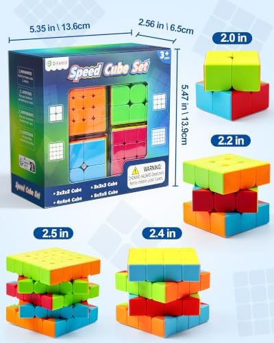D-FantiX Speed Cube Set 2x2 3x3 4x4 5x5, Adult Stress Relief Fidget Toys - Image 2