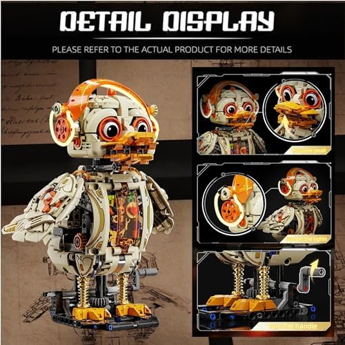 Mechanical Duck Building Blocks Set, STEM Rotating with Moving Wings - Image 2