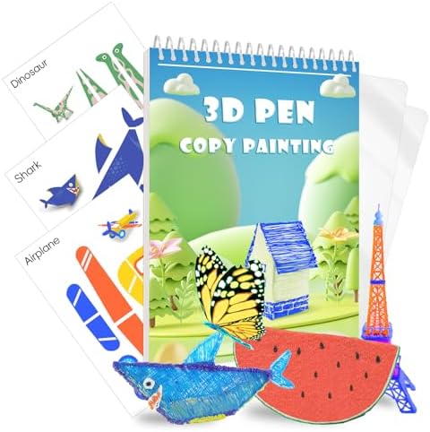 3D Printing Pen Drawing Book Spiral Bound with Transparent Template by CKMOREL
