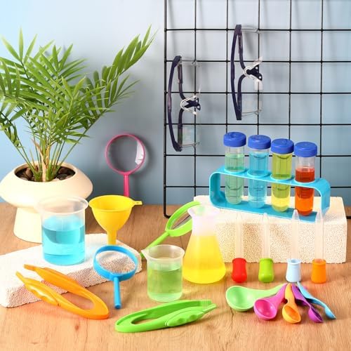 Copkim 39 Pcs Science Kits for Kids Educational Lab Science Experiments Early Learning Set Include Beakers and Test Tubes Droppers for Boys and Girls Birthday Party Gift - Image 3