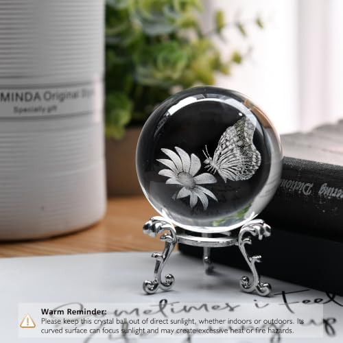 IFOLAINA 3D Butterfly Crystal Ball Gifts Ideas for Girlfriend Wife Mom Her - Image 6