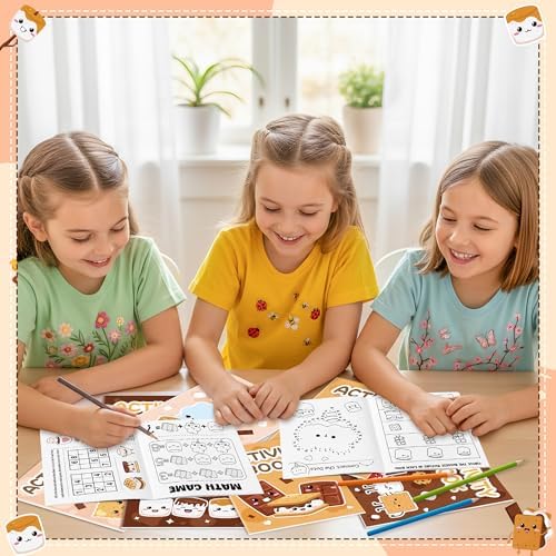 Bulk Marshmallow Activity Books,48Pcs Mini Games Coloring Book Set for Kids - Image 6