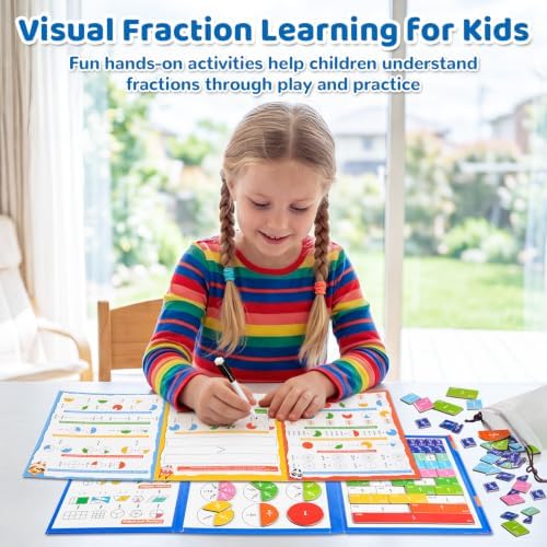 Magnetic Fraction Manipulatives for Kids, 2Pcs fraction playbook Math Set - Image 3