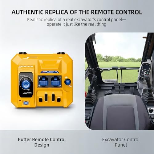 BRRRRT 3-in-1 Remote Control Excavator,14-Channel RC Excavator with Drill Bit, Grab Bucket & Digging Hook, JCB Official Licensed 14-Inch Construction Vehicles with Lights & Sounds for Kids Ages 3+ - Image 2