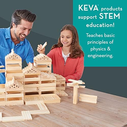 MindWare KEVA Contraptions, Wooden Blocks Building Set, Marble Run Kit, Includes 2 Balls - 400 Planks - Image 5