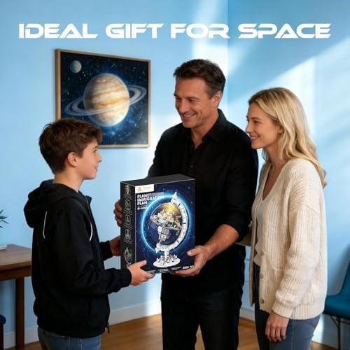 Collector's Edition Space Station Globe Set with LED Light, 2803 PCS Educational STEM Assembly Kit, 360° Rotation. Ideal Educational Gift for Kids Aged 8+, Teens, Adults, and Astronomy Enthusiasts - Image 5