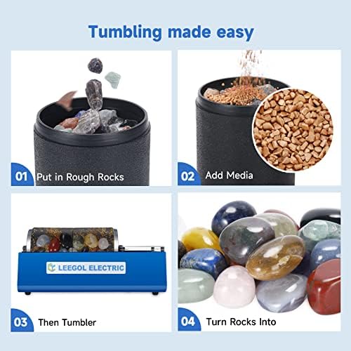 Leegol Electric Rock Tumbler Double Drum 6LB Lapidary Polisher - Image 3
