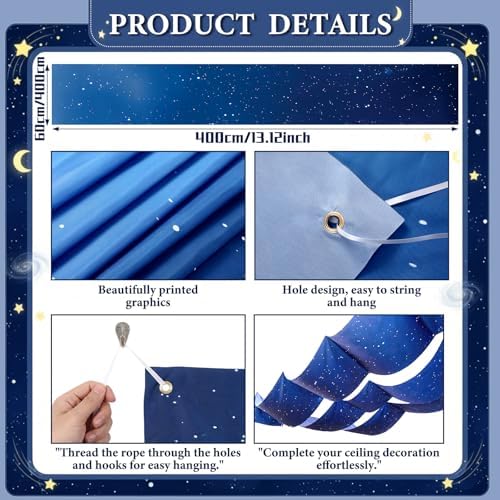 45 Pcs Space Classroom Ceiling Decorations, Back to School Decor - Image 5