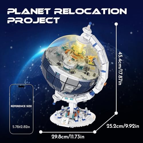 Collector's Edition Space Station Globe Set with LED Light, 2803 PCS Educational STEM Assembly Kit, 360° Rotation. Ideal Educational Gift for Kids Aged 8+, Teens, Adults, and Astronomy Enthusiasts - Image 2