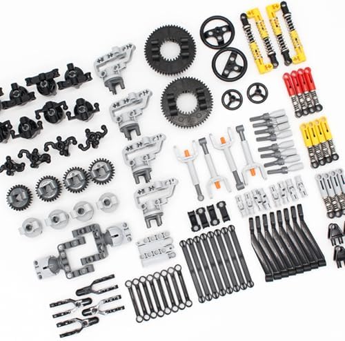 136PCS Pneumatic Kits - Compatible with Mainstream Technic Parts, Replacement Pieces - Hydraulics, Pump, Push Rod, Connectors - Image 2