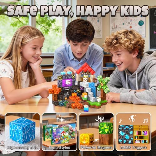 Magnetic Blocks, 100PCS Toys Building Cube Birthday Gifts for Kids - Image 5