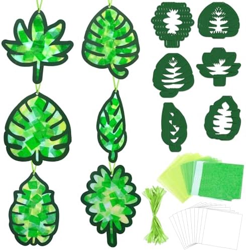 Qyeahkj 36Set Palm Sunday Suncatchers Crafts Kit for Kids by Qyeahkj