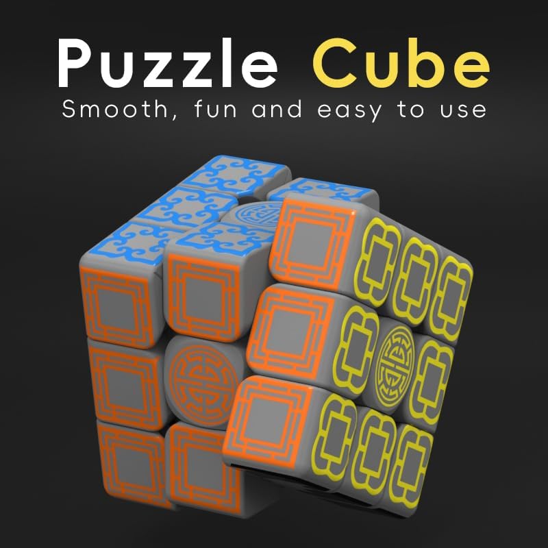 Auspicious Clouds Glow in Dark 3x3 Speed Cube, Luminous Magic Puzzle Cube Brain Teaser Game Toy - Image 4
