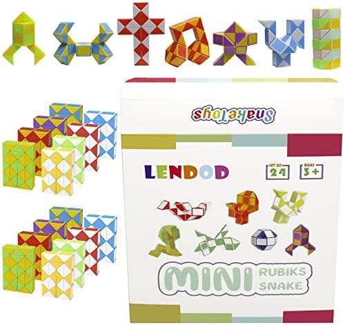 24 Pack 24 Blocks Mini Fidget Snake Cube Mini Twist Puzzle Cubes Magic Speed Cubes Toy for Kids Party Bag Fillers, Party Supplies - Image 7