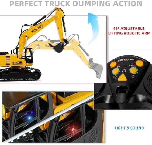 Remote Control Excavator for Boys with Sound & Lights for 40+ Mins Play - Image 6