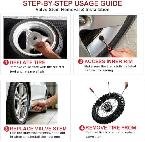 Upgraded Steel Tire Spoons with Tire Valve Core Removal Tools Set 35 PCS - Image 7
