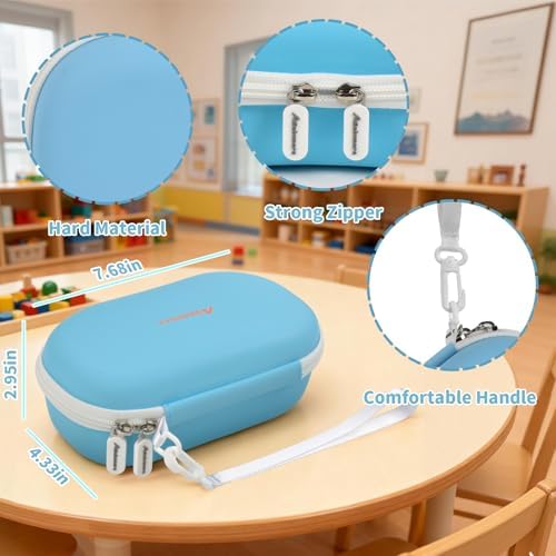 Case Compatible with 3Doodler Start+ Essentials (2024,2023), 3D Pen Set Storage with 4-Pockets Divider for Filament Refill Packs & USB Cable, Kids Art Activity Carrier Box (Case Only)-Blue - Image 3