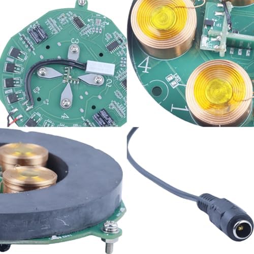 Magnetic Levitation Module Kit, 100mm DIY Floating Platform Base with LED Lights, 50mm Magnet Disc for Levitating Speaker Display Stand Anti-Gravity Projects - Image 4
