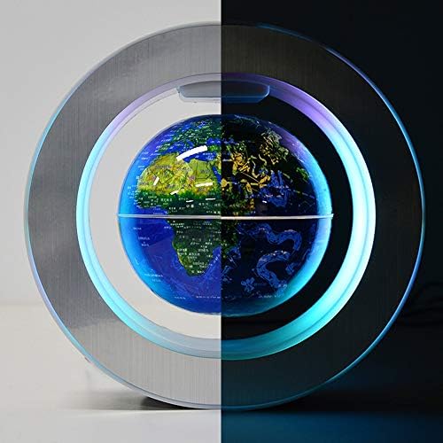 Magnetic Levitation Floating World Map with Constellations LED Light Globe 2 in 1 Anti Gravity Suspending in The Air Decoration Gadget (Blue 6 inch) by YANGHX