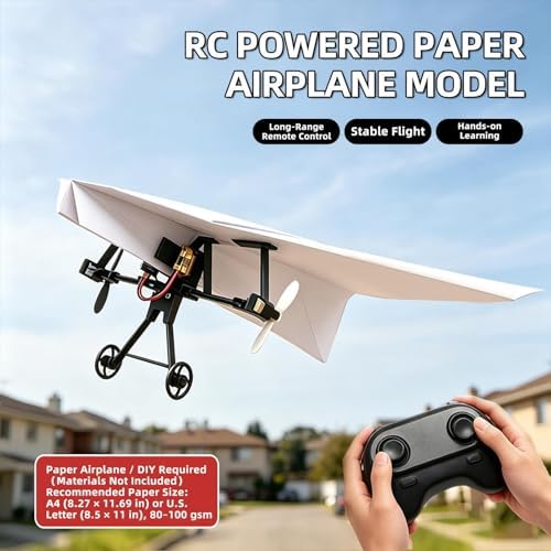 RC Paper Airplane Kit DIY Aircraft Toys - Image 4