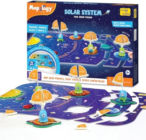 Imagimake Mapology - Solar System Jigsaw Puzzle for Kids Ages 4+ by Imagimake