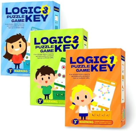 Xuoent Toddler Educational Matching Game for Ages 3+, Logic Puzzle Flash Cards with Key Toy, Preschool Montessori Learning Activity for Brain Development & Fine Motor Skills(Level 1+2+3) by Unknown