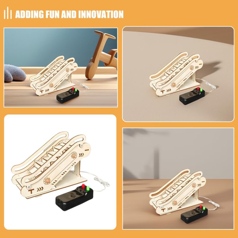 Toddmomy Miniature Mechanical Elevator Model Kit: Beige Puzzle Building Set for Elevator Enthusiasts(English Instruction Manual, Without Battery) - Image 6