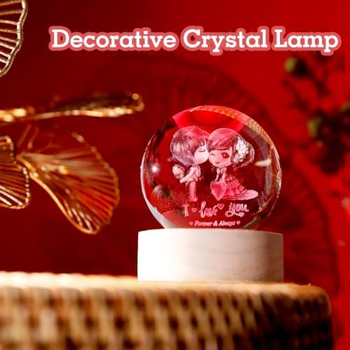 I Love You 3D Crystal Ball Gifts for Women Lovers Couple - Image 3