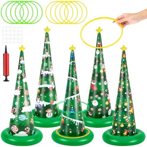 Bug Catcher for Kids, 5 Pack Inflatable Christmas Ring Toss Game - Image 6