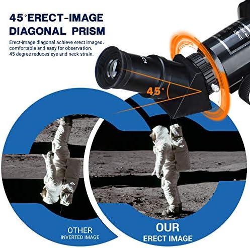 ESSLNB Telescope for Adults, 70mm Aperture Refractor Telescopes (15X-180X) for Astronomy Beginners, Portable Travel Telescope with Phone Adapter & Adjustable Tripod - Image 2