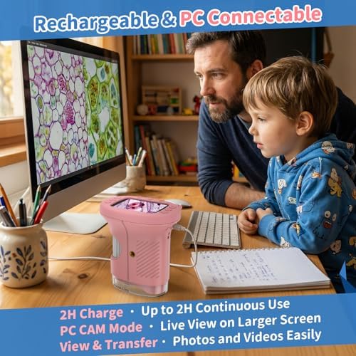 Kids Handheld Digital Microscope 1000X: Science Gift Kit STEM Toy Ages 5-13 - Image 7