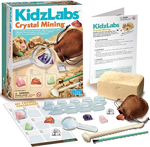 4M Kidzlabs Crystal Mining Kit, DIY Science Kit - Dig for gem Stones, For Boys & Girls Ages 5+ - Image 4