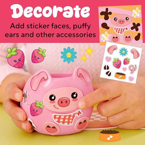 Creativity for Kids Plant-a-Pet Barnyard Pig Kit | Decorate, Plant & Grow Your Own Pet | Chia Seed Gardening Craft | Spring Crafts & Screen-Free Kids Activity (Ages 6+) - Image 5